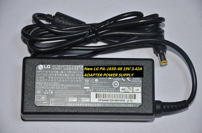New LG PA-1650-68 19V 3.42A ADAPTER POWER SUPPLY